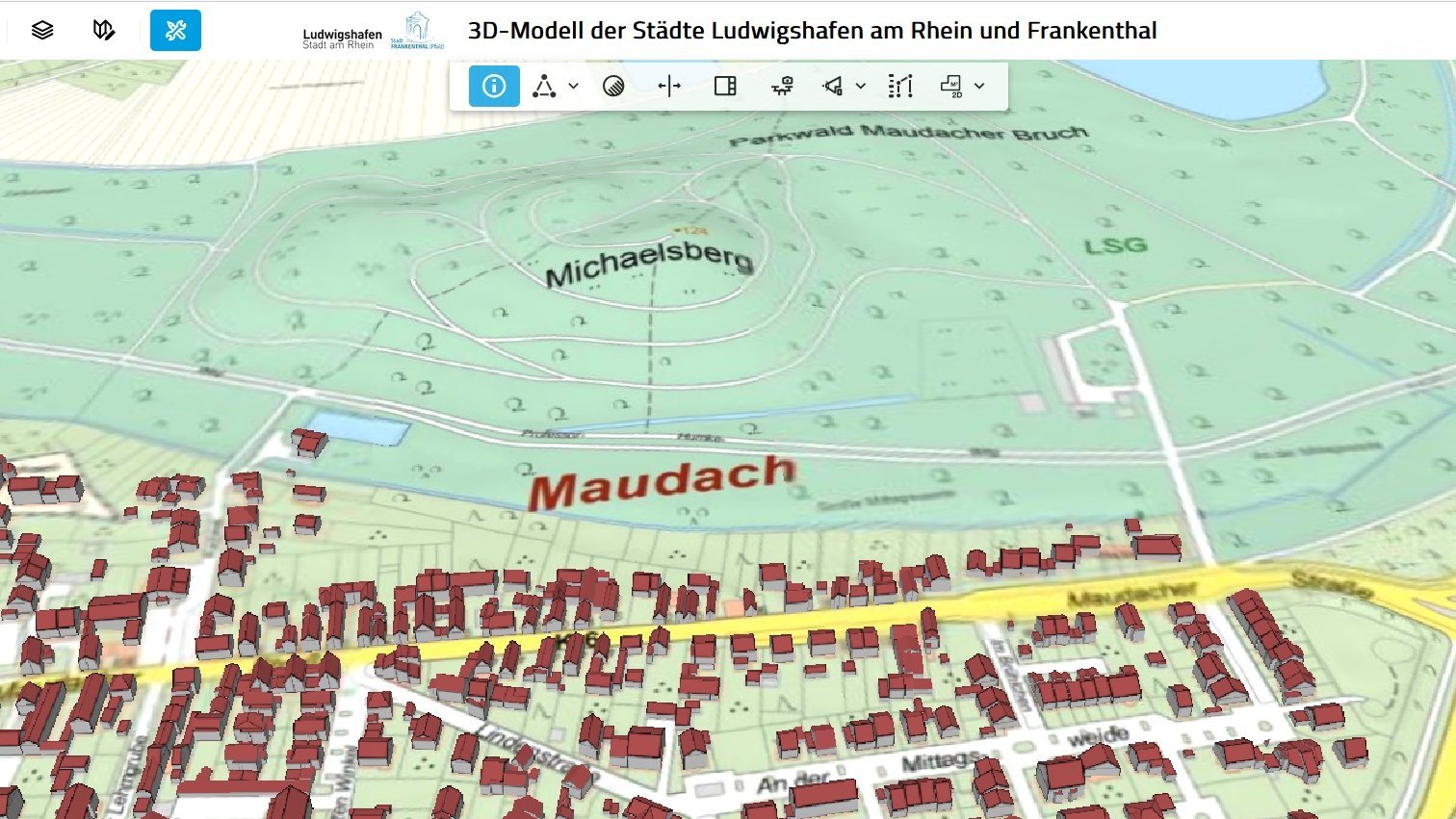 Beispielhafte Ansicht Gebäude untexturiert