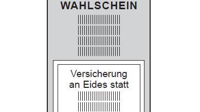 3. Abschnitt „Versicherung an Eides statt zur Briefwahl“ mit Datum und Unterschrift versehen.